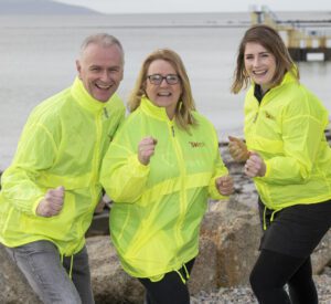 Repro free: Croí, the heart and stroke charity, is delighted to announce the 9th Annual Croí Night Run, will take place on Friday, October 13th 2023 on the promenade on Galway, will be sponsored by Benecol®. Pictured at the launch was Heart Health advocate Daíthí ÓSé, Christine Flanagan, Director of Fundraising, Croí and  Laura OConnell Brand Manager Benecol® .
For more information visit: www.croi.ie
  
Photo:Andrew Downes, Xposure