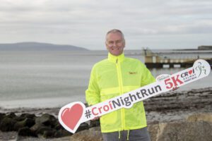 Repro free: Croí, the heart and stroke charity, is delighted to announce the 9th Annual Croí Night Run, will take place on Friday, October 13th 2023 on the promenade on Galway, will be sponsored by Benecol®. Pictured at the launch Heart Health advocate Daíthí Ó’Sé 
For more information visit: www.croi.ie
  
Photo:Andrew Downes, Xposure