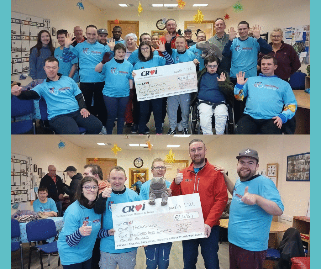 Ability West presenting Cheque to Croí