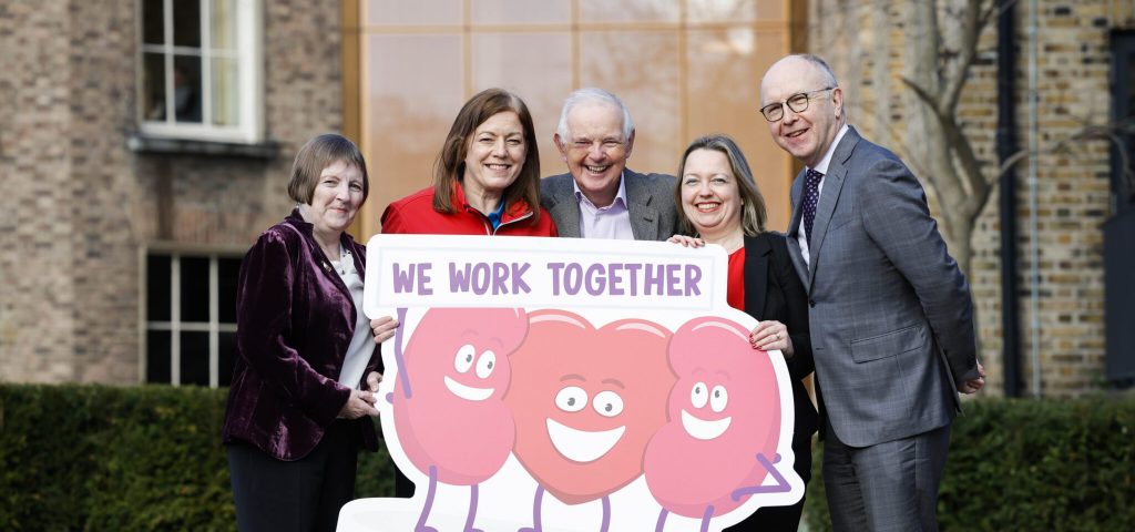 *** NO REPRODUCTION FEE *** DUBLIN : 8/3/2023 : Kidney and Heart Health Go Hand in Hand. To mark World Kidney Day (Thursday, 9th March), the Irish Kidney Association (IKA) and the National Renal Office (NRO), together with the Irish Heart Foundation and Croí Heart & Stroke Charity, have joined forces to raise awareness about the close link between Heart Disease and Chronic Kidney Disease.  Information on this IKA led campaign titled, ‘Kidney and Heart Health Go Hand in Hand’,  which includes a free public webinar on 9th March at 6.30pm, can be found on www.ika.ie/kidneyhealth Pictured raising awareness for World Kidney Day;  Carol Moore, Chief Executive, Irish Kidney Association, Maeve Frawley, Heartlink West Cardiovascular Nurse, Croí, Paul Owens, from Baldoyle, Dublin, a heart patient who developed chronic kidney disease and underwent a kidney transplant, Janis Morrissey, Director of Health Promotion, Irish Heart Foundation and Professor George Mellotte, National Clinical Lead, National Renal Office. Picture Conor McCabe Photography.

MEDIA CONTACT : Gwen O'Donoghue email gwenodonoghue1@gmail.com