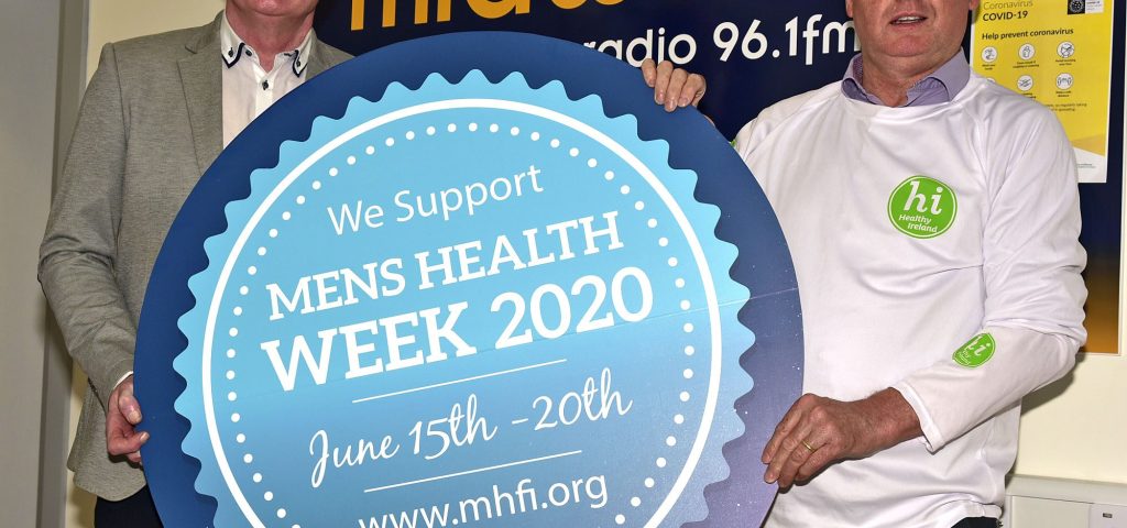 Pictured: Tommy Marren, Midwest Radio with Laurence Gaughan, HSE Health and Wellbeing supporting Men’s Health Week in 2020 in Mayo.