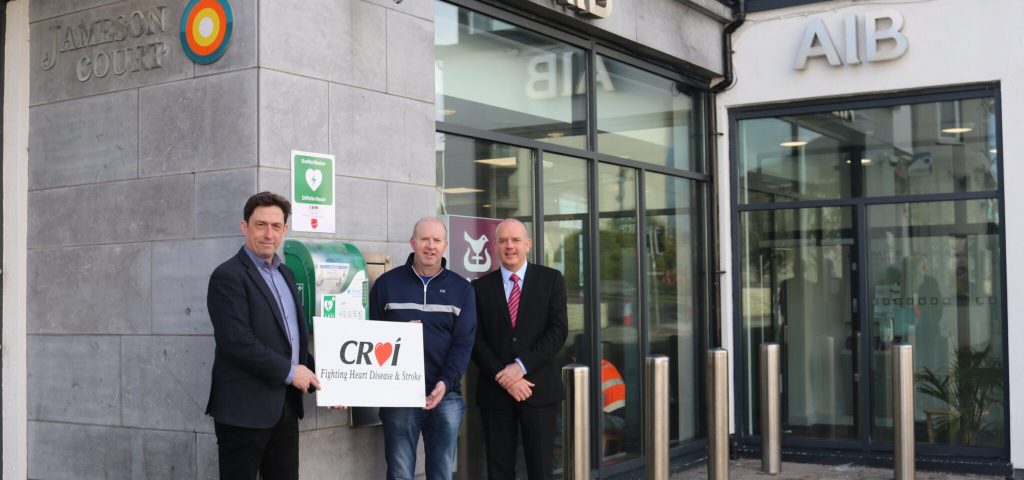 Stephen, Mark and Alan with AIB sign